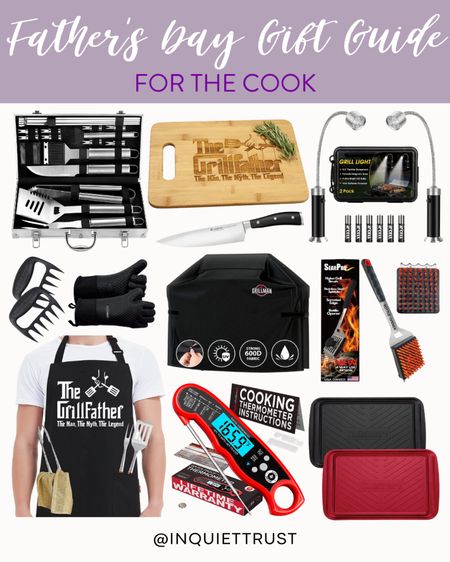 Gift guide for the cook dads: the Godfather-themed apron plus chopping board, grill set, and more!      

#fathersdaygift #splurgegifts #outdoorcooking #cookingmusthaves #kitchenmusthaves

#LTKGiftGuide #LTKFind #LTKmens