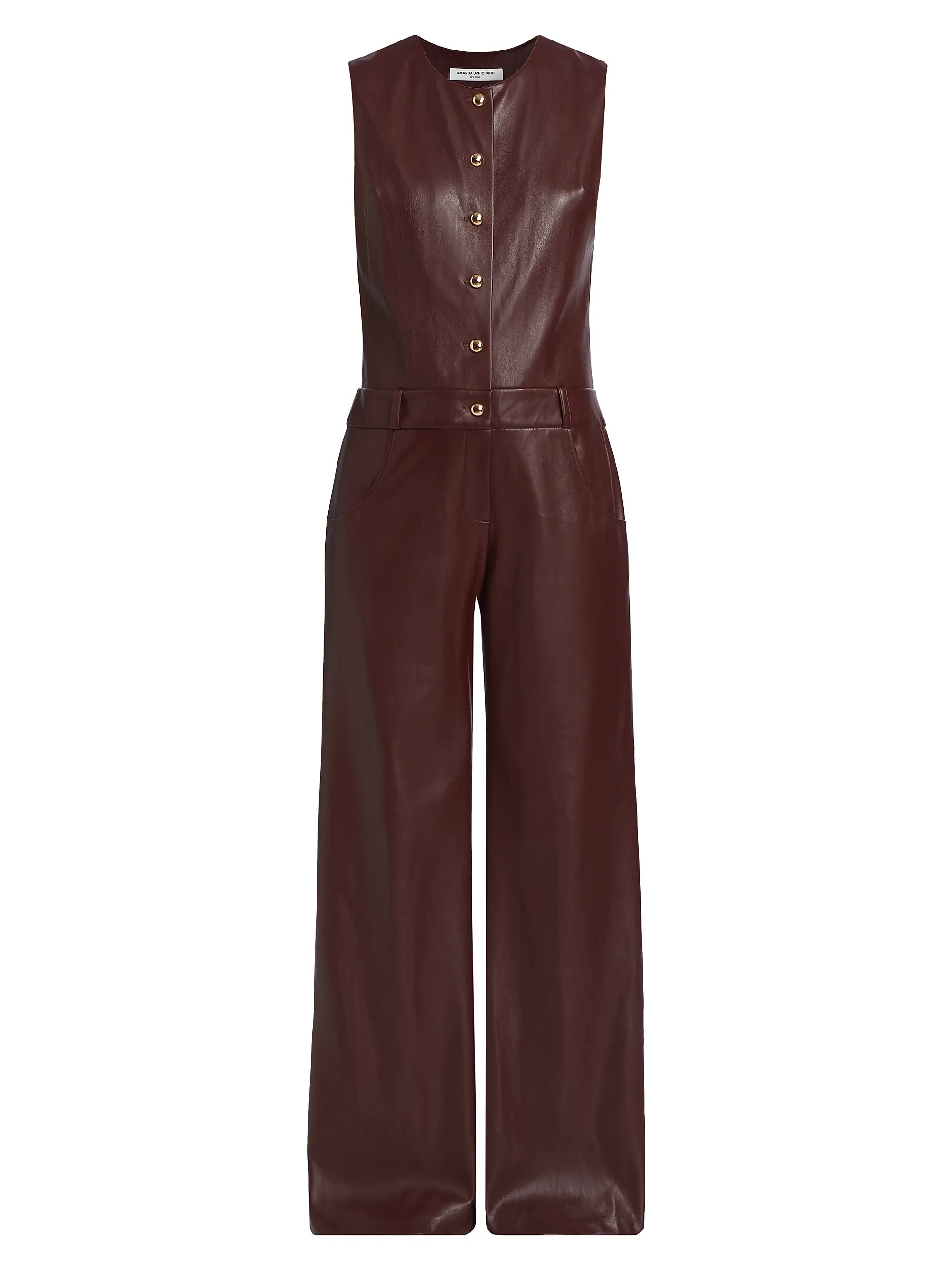 Tori Faux Leather Jumpsuit | Saks Fifth Avenue
