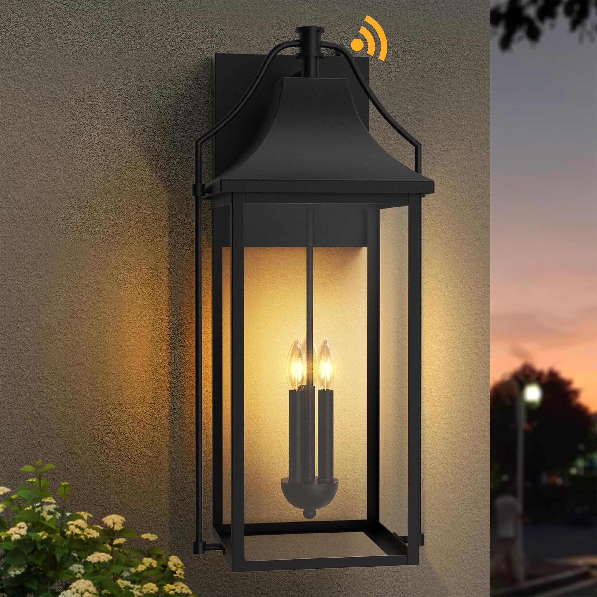𝟐𝟓-𝐈𝐍𝐂𝐇 Dusk to Dawn Outdoor Wall Light, Large Size Waterproof Patio Lanterns, ... | Amazon (US)