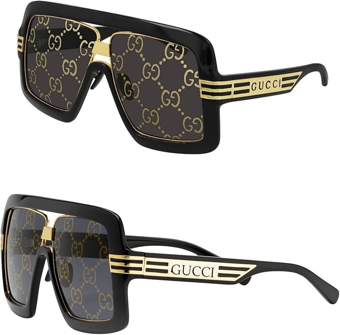 Gucci GG0900S Geometric Shape Sunglasses wih eSHADES Luxury Eyewear Kit Bundle | Amazon (US)