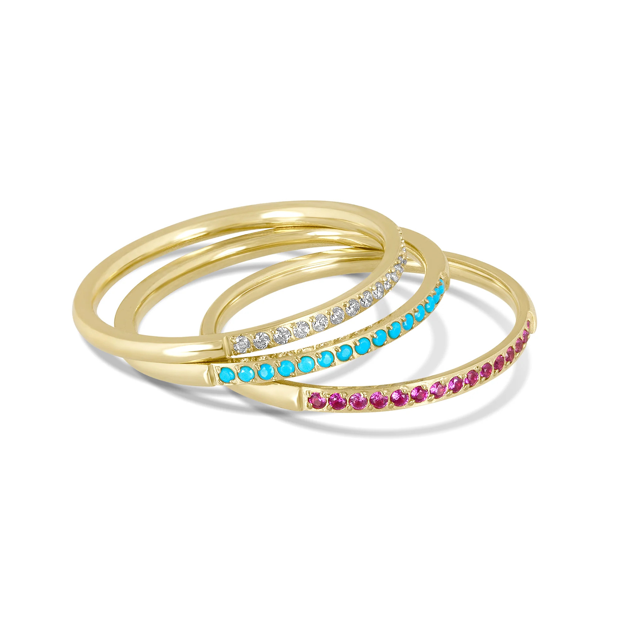 Rock Candy Ring Set of 3 | Electric Picks Jewelry