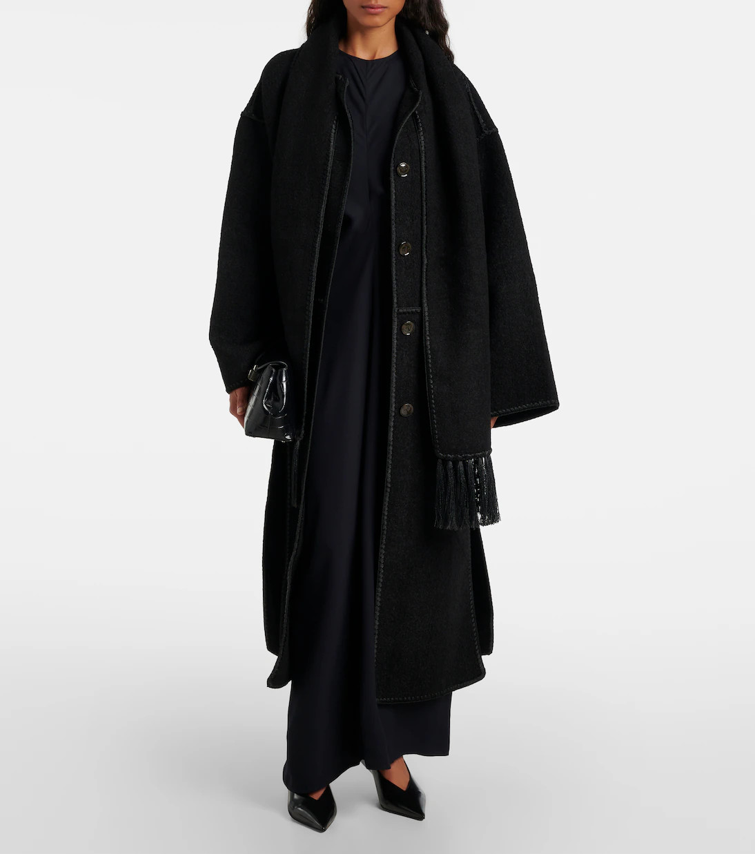 Embroidered wool-blend scarf coat | Mytheresa (US/CA)