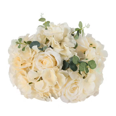 YIYIBYUS Flower Ball Arrangement Bouquet, 10 Pcs Fake Flowers Roses Balls for Centerpieces Tables | Target