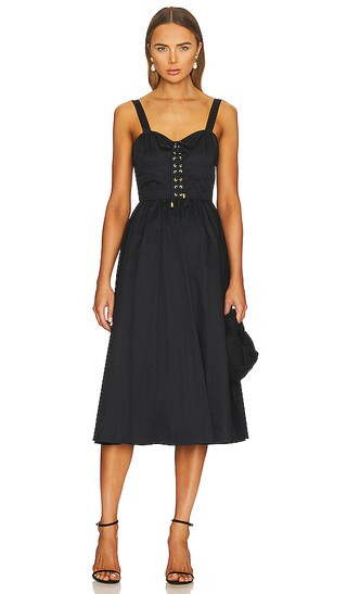 Karina Grimaldi Bridgette Midi Dress in Black. - size XS (also in M, S) | Revolve Clothing (Global)