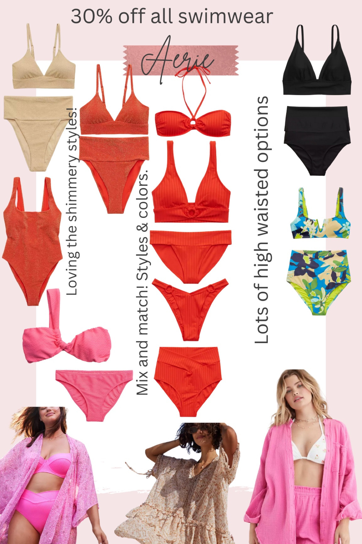 Swimwear | swimsuits | sale finds | aerie | mix and match bikini | swim cover ups | affordable swim

#LTKswim #LTKSeasonal #LTKtravel