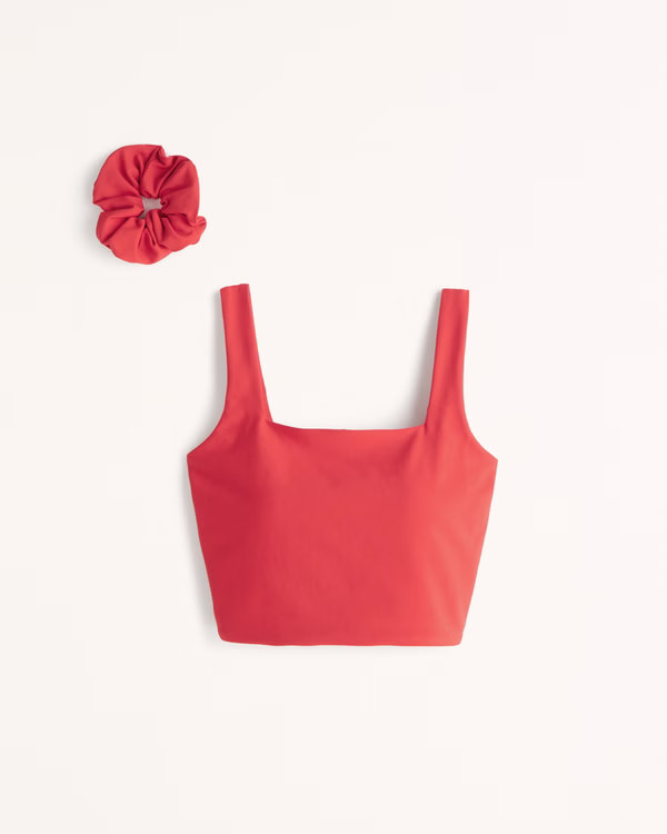 YPB sculptLUX Squareneck Slim Tank | Abercrombie & Fitch (US)