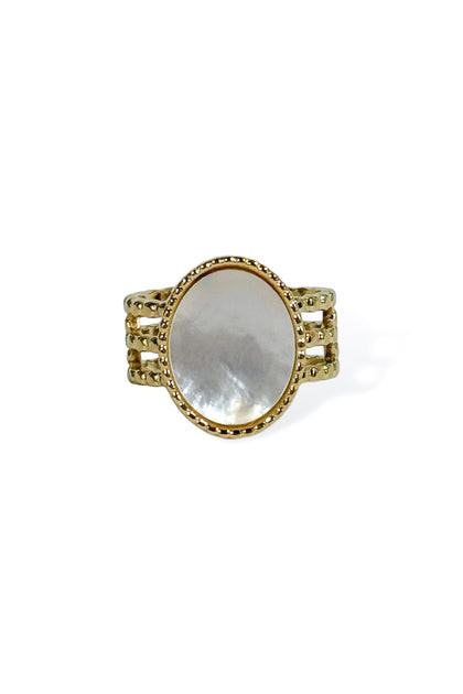 Made Aware White Adjustable Ring | The Willow Tree