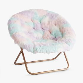 Unicorn Faux Fur Hang-A-Round Chair | Pottery Barn Teen