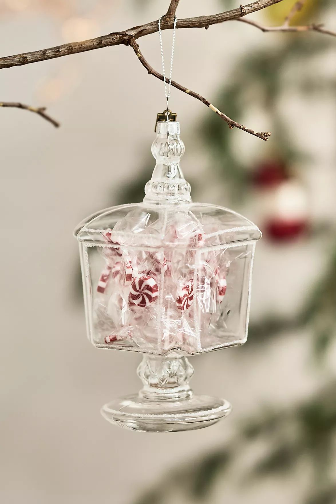 Christmas Candy Jar Glass Ornament | Anthropologie (US)