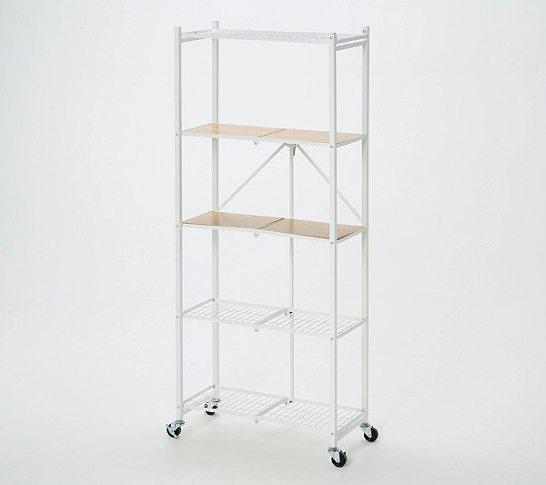Pop-It 5-Tier Multipurpose Collapsible Shelf w/ Liners | QVC
