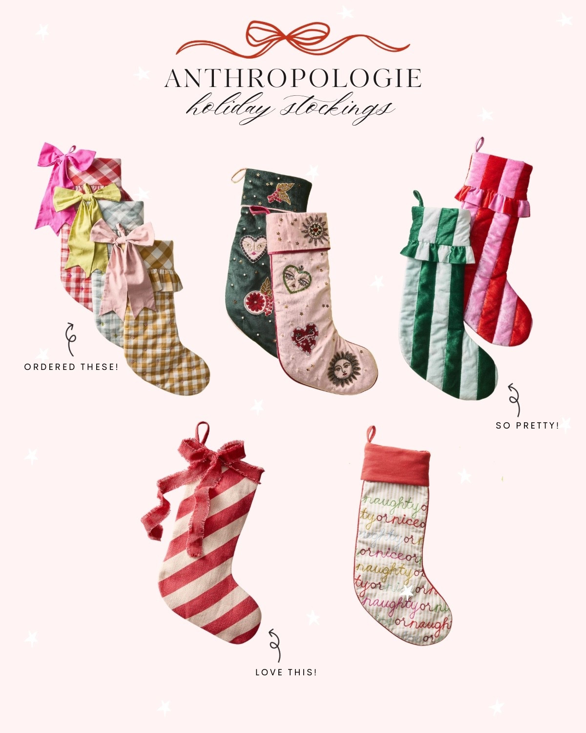 Anthropologie Christmas Stockings 

#LTKSeasonal #LTKFindsUnder100 #LTKHome