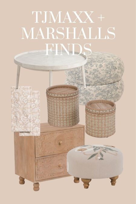 Home finds at TJMaxx and Marshall’s online. Toile ottoman, nightstand, stool, hand towels, coffee table. 

#LTKHome #LTKStyleTip #LTKFindsUnder50