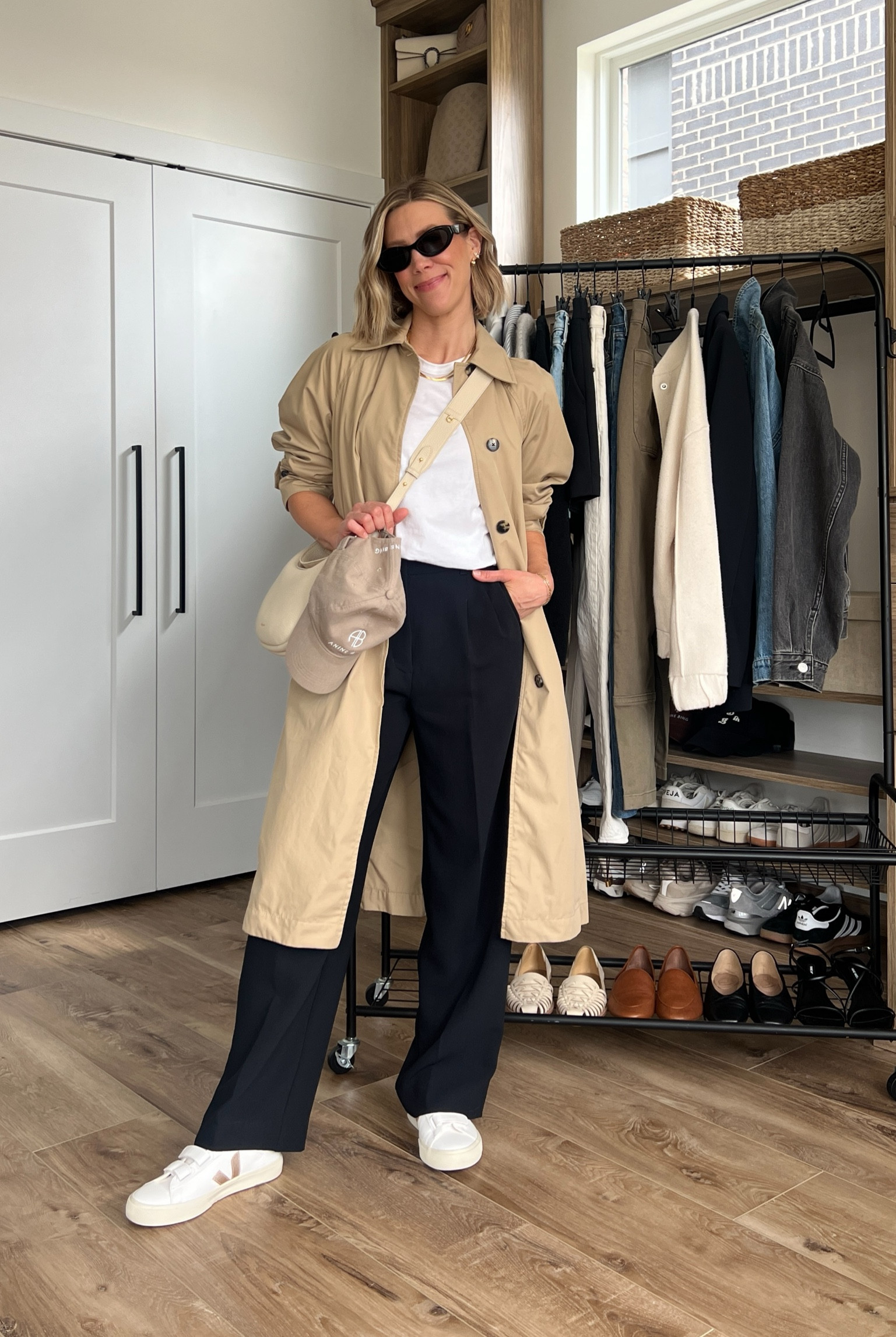 Wearing 4/regular pants, small tee (code: LINDSEY15), XS trench coat, sneakers tts

#LTKfindsunder100 #LTKstyletip #LTKfindsunder50