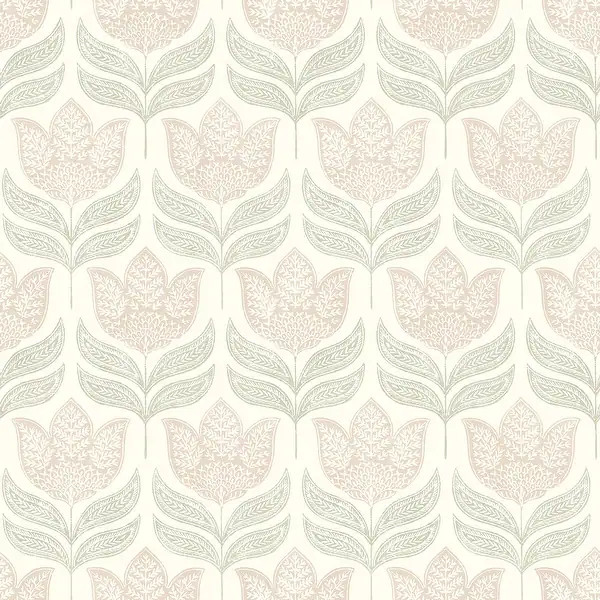 Cathal Blush Tulip Block Print Wallpaper | Bed Bath & Beyond