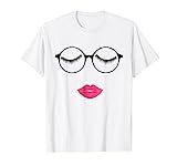 Geek Summer Glasses with Pink Lips and Eyelash TShirt | Amazon (US)
