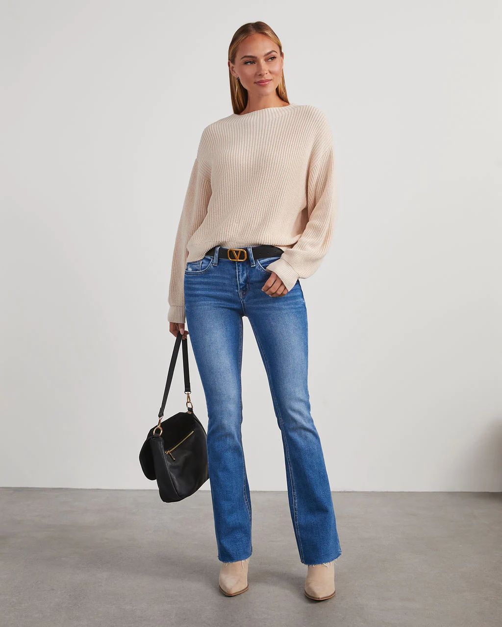Kristi Mid Rise Bootcut Jeans | VICI Collection