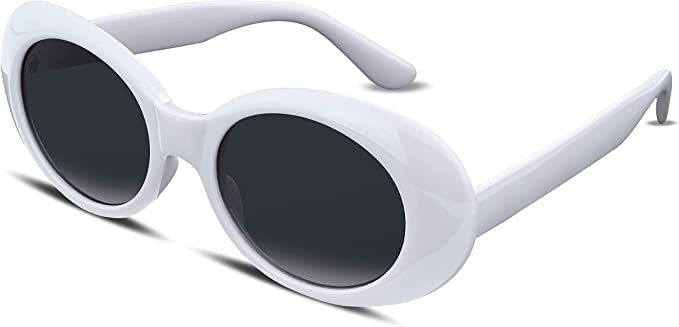 FEISEDY White Clout Goggles Sunglasses Women Men Retro Oval Sunglasses Girls Boys Sunglasses B225... | Amazon (US)