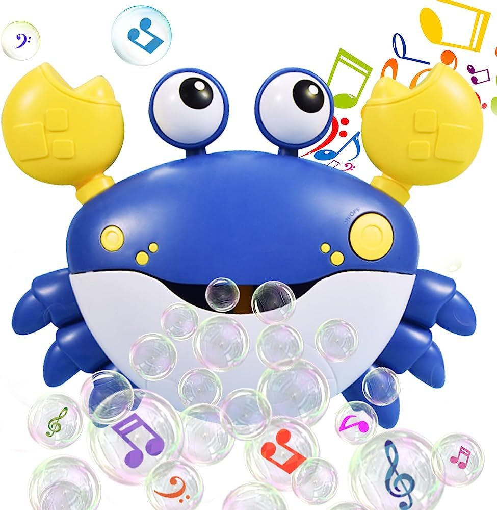 JUXUE Crab Bath Bubble Maker for Bathtub, Baby Bath Toys for Toddlers 1-3, Bubble Machine for Bab... | Amazon (US)