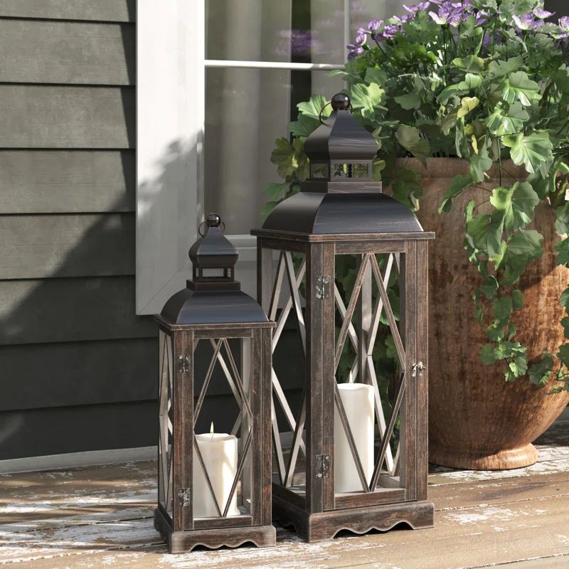 Medders Wood Tabletop Lantern | Wayfair North America