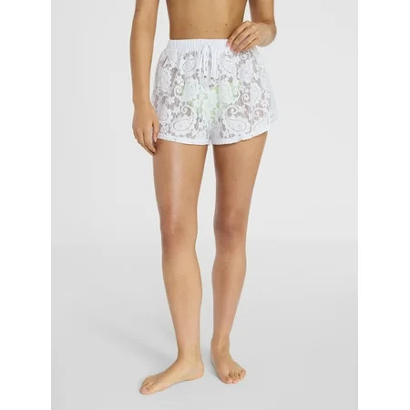 No Boundaries Lace Shorts Swim Coverup, Women’s | Walmart (US)