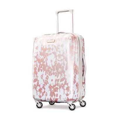 American Tourister 22" Arabella Hardside Carry On Spinner Suitcase - Floral Rose Gold - Walmart.c... | Walmart (US)