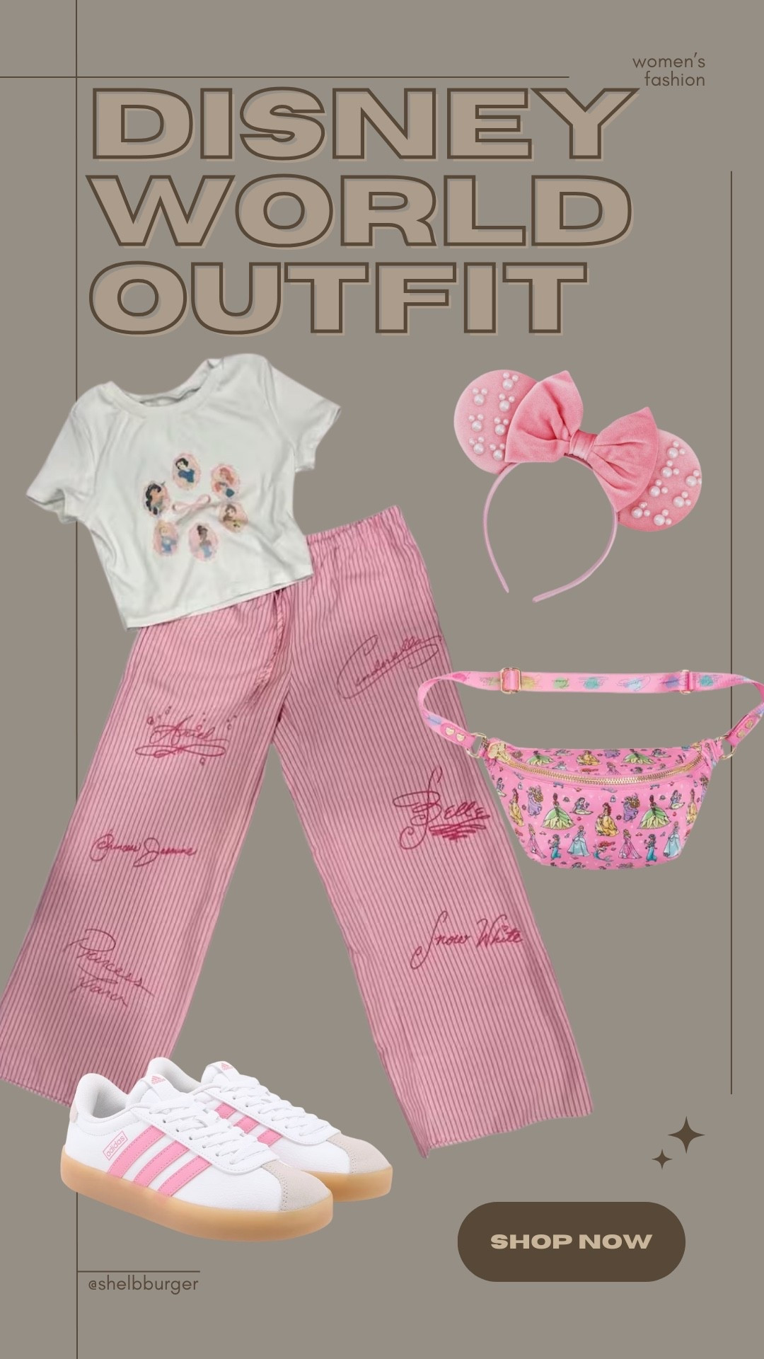 Women’s pink Disney Princesses outfit for Disney World
Disney princesses crop top pants set
Stoney Clover Disney princesses 

#LTKTravel #LTKSaleAlert