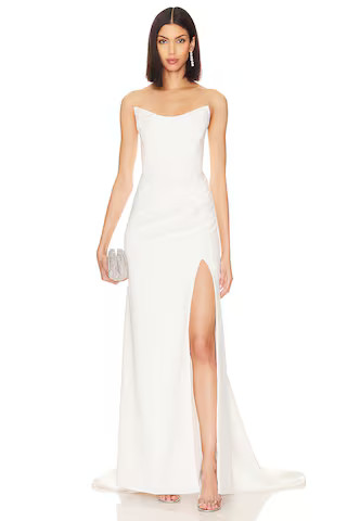 Katie May X Noel And Jean Belle Gown in Off White from Revolve.com | Revolve Clothing (Global)