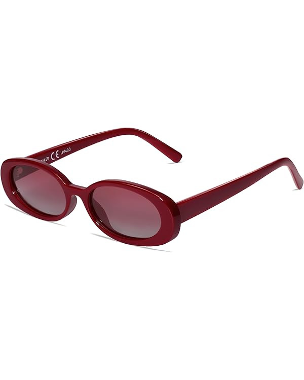 VANLINKER Polarized Retro Oval Sunglasses for Women and Men Small 90s Style VL9580 | Amazon (US)