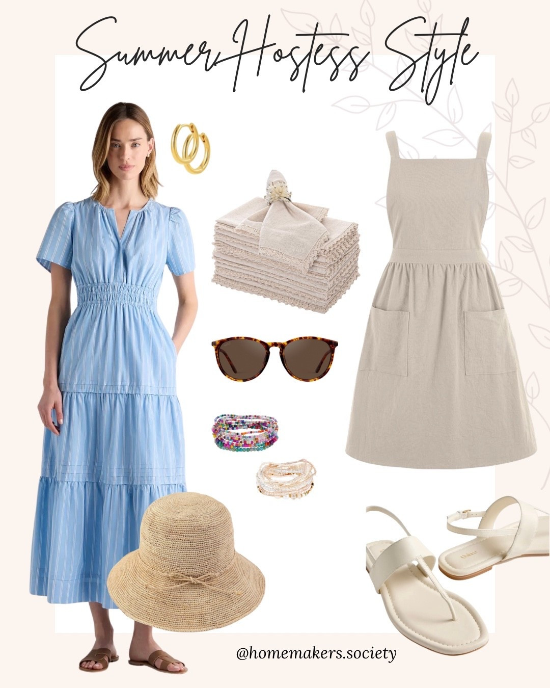 summer hostess style, made easy — sundress, linen apron, sun hat, and a few pretty extras.

#LTKHome #LTKOver40 #LTKSeasonal