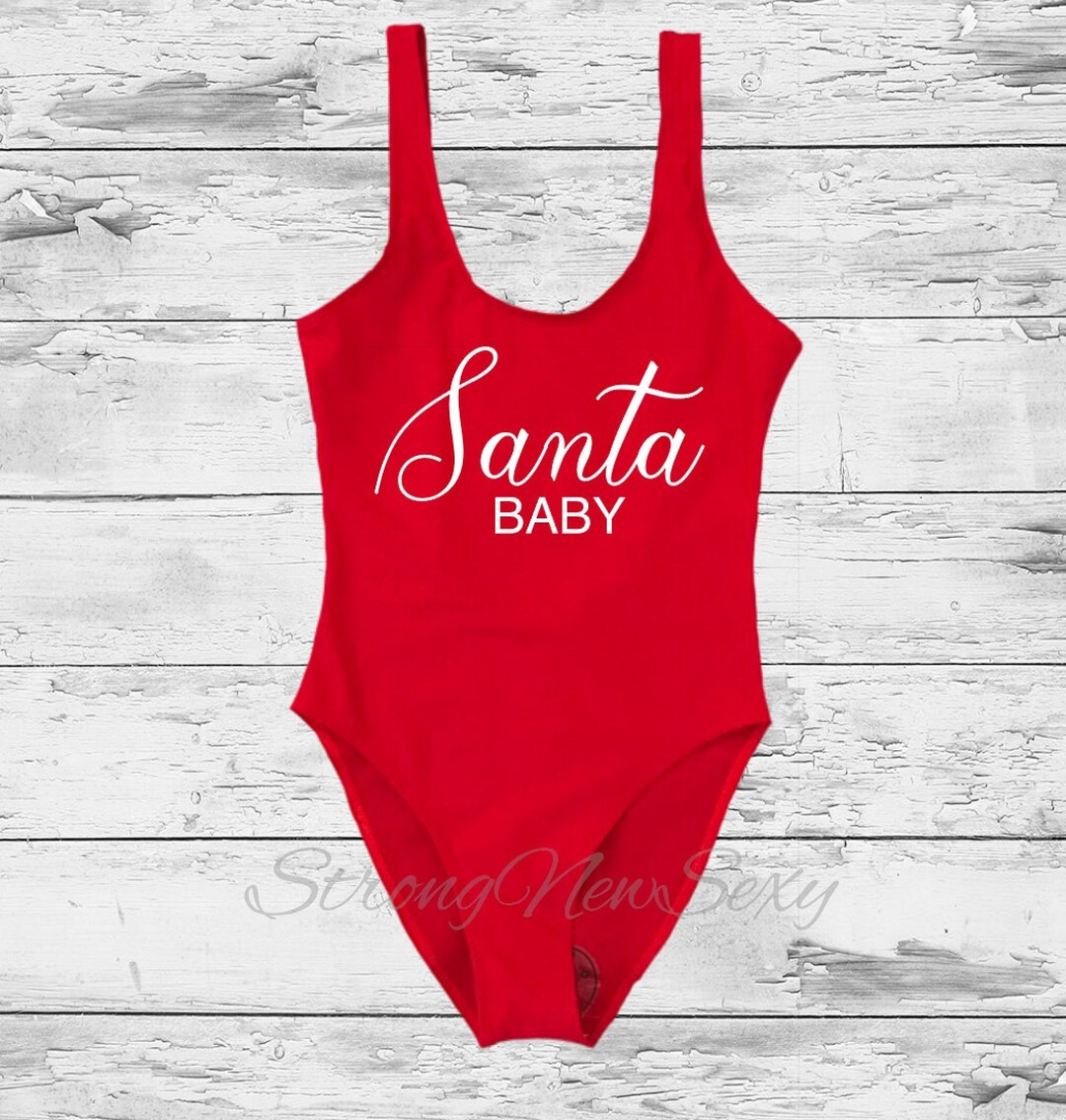 Santa Baby Swim. One Piece Swimsuit. Santa Baby Swimsuit. Bride Swim. Squad Swim. Bachelorette Sw... | Etsy (US)