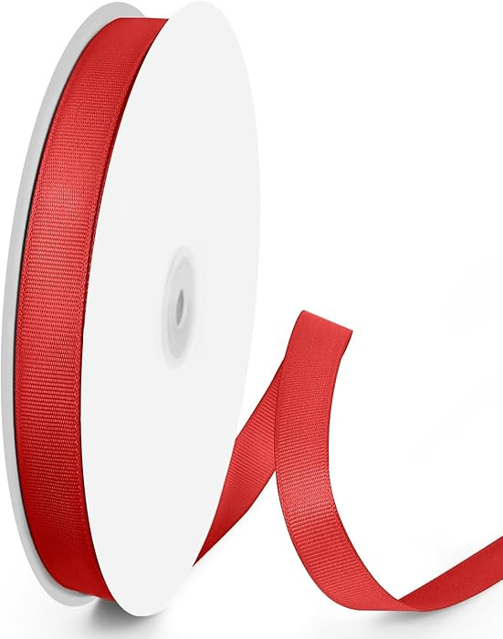 100 Yards 5/8 inch Grosgrain Ribbon, Solid Color Fabric Ribbon Perfect for Gift Wrapping, Wedding... | Amazon (US)