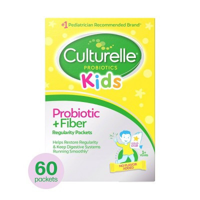 Culturelle Kids' Daily Probiotic + Fiber Packets for Restoring Regularity Powder - 60ct | Target