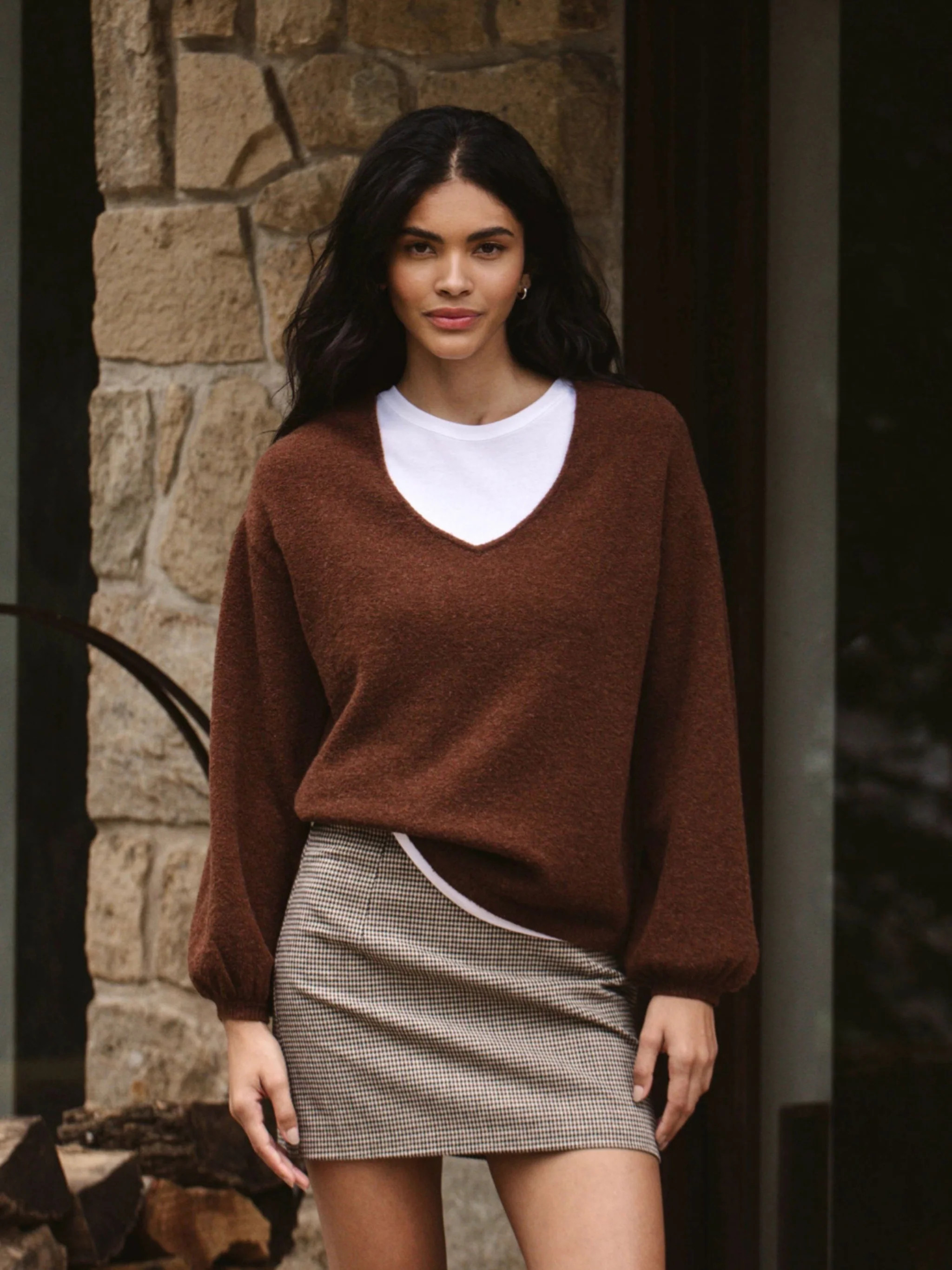 Vhari Knit V-Neck Pullover | French Connection (US)