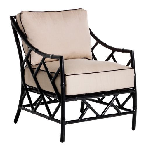 Kit Lounge Chair, Black/Sand | One Kings Lane