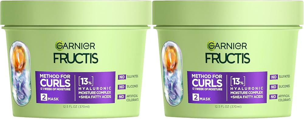 Garnier Fructis Method for Curls Moisture Filling Hair Mask for Curly Hair with up to 13% Hyaluro... | Amazon (US)