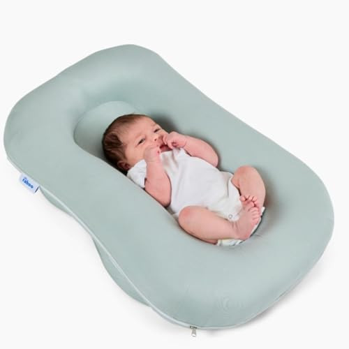 Rahoo Baby: Learn & Lounge Baby Lounger Pillow for Newborn - Ergonomic Newborn Lounger Pillow for Infants - Portable & Machine Washable Infant Lounger Pillow - Anti Reflux Baby Lounger - Space Gray | Amazon (US)