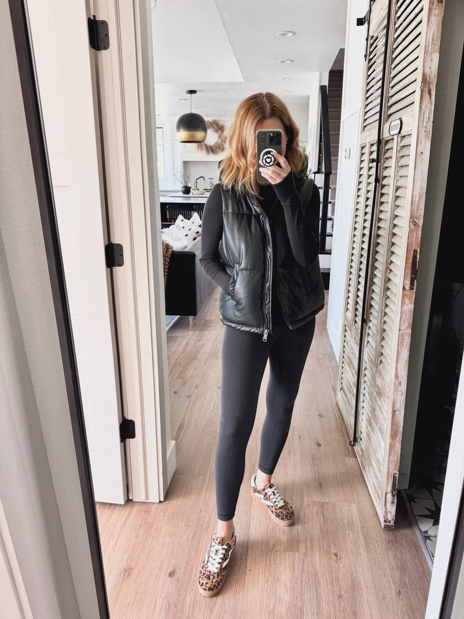 Medium scoop best
Small tee
Shoes if between sizes size down 

#LTKFitness #LTKStyleTip #LTKOver40