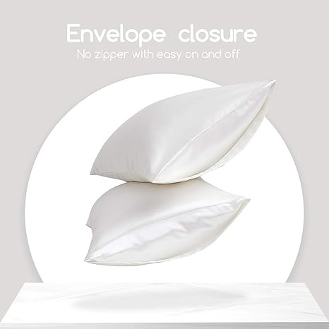 MR&HM Satin Pillowcase for Hair and Skin, Silk Satin Pillowcase 2 Pack, Queen Size Pillow Cases S... | Amazon (US)