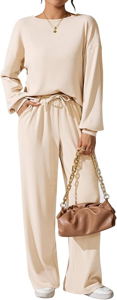 Pink Queen Two Piece Sets for Women Crop Top Casual Matching Sets Loungewear Fall Clothes Travel ... | Amazon (US)