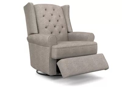 Best Chairs® Storytime Series Finley Swivel Glider Recliner in Stone Grey | buybuy BABY | buybuy BABY