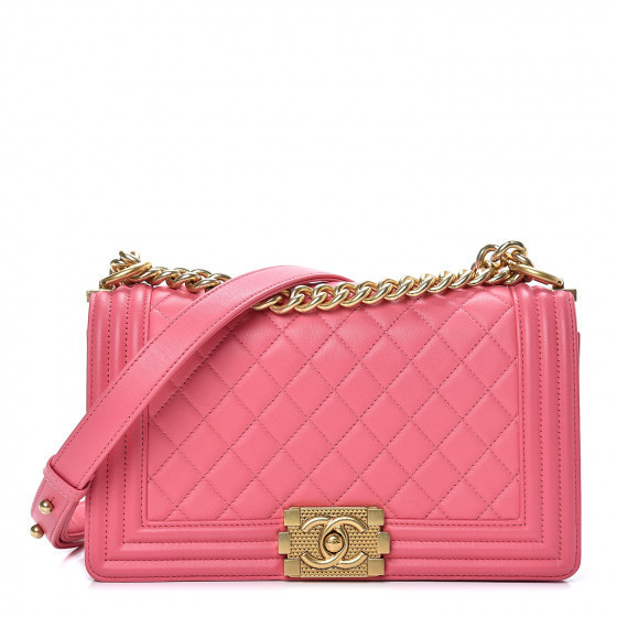 CHANEL Lambskin Quilted Medium Boy Flap Pink | Fashionphile