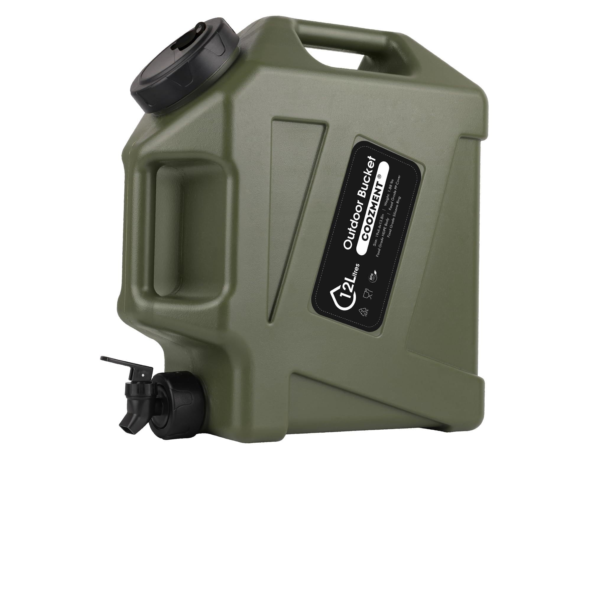 3.2 Gallon/5 Gallon Water Containers with Spigot, BPA Free Water Jug, Military Green Water Tank, ... | Amazon (US)