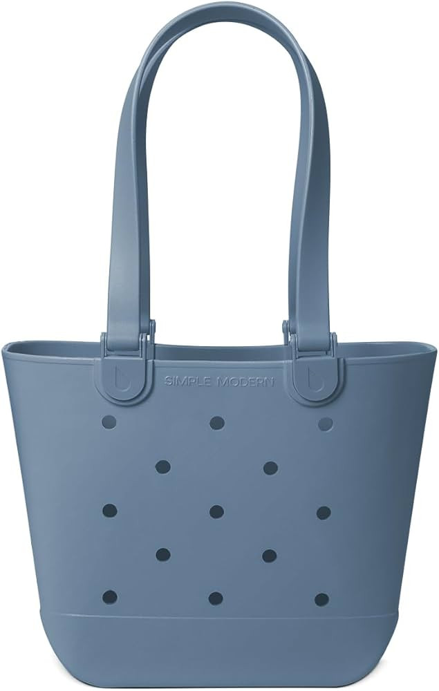 Simple Modern Beach Bag Rubber Tote | Waterproof Medium Tote Bag with Zipper Pocket for Beach, Po... | Amazon (US)