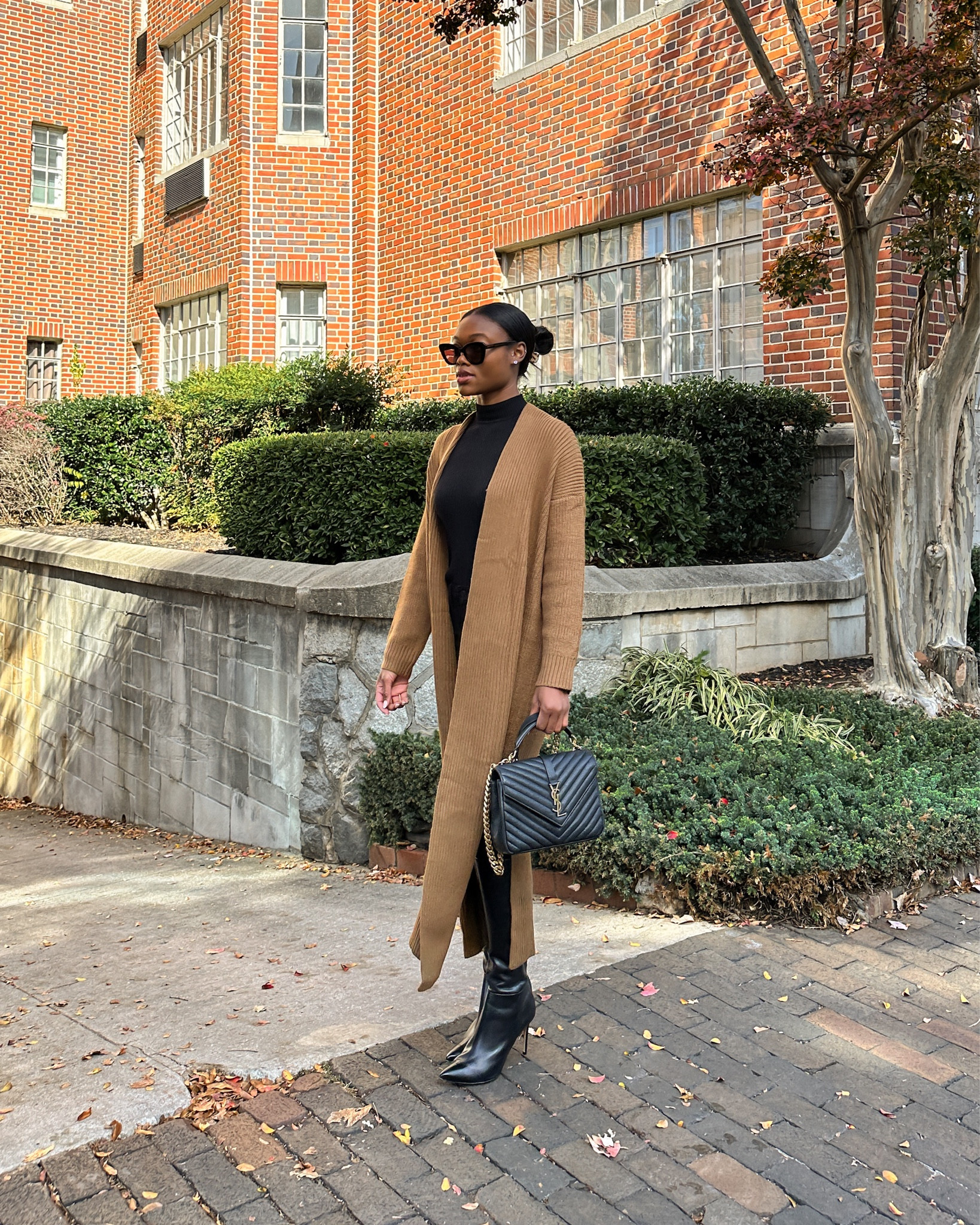 Cardigan (wearing a small), YSL bag, black jeans, black knee high boots 

#LTKshoecrush #LTKHoliday #LTKunder100