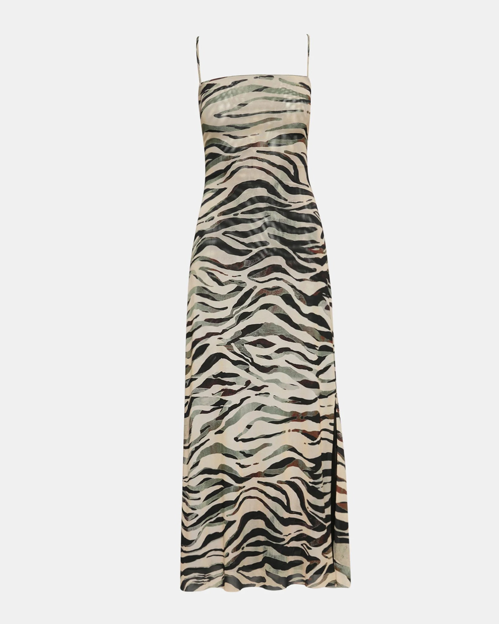 ADELLA Caramel Zebra Sleeveless Flowy Women's Maxi Dress | Steve Madden (US)