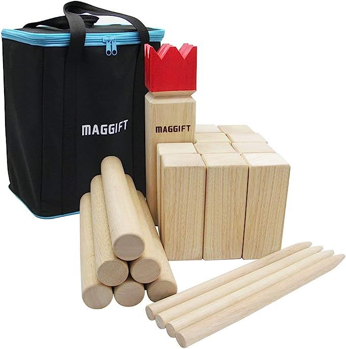 MAGGIFT Kubb Game Set Backyard Game Set Outdoor Game with Carrying Bag | Amazon (US)