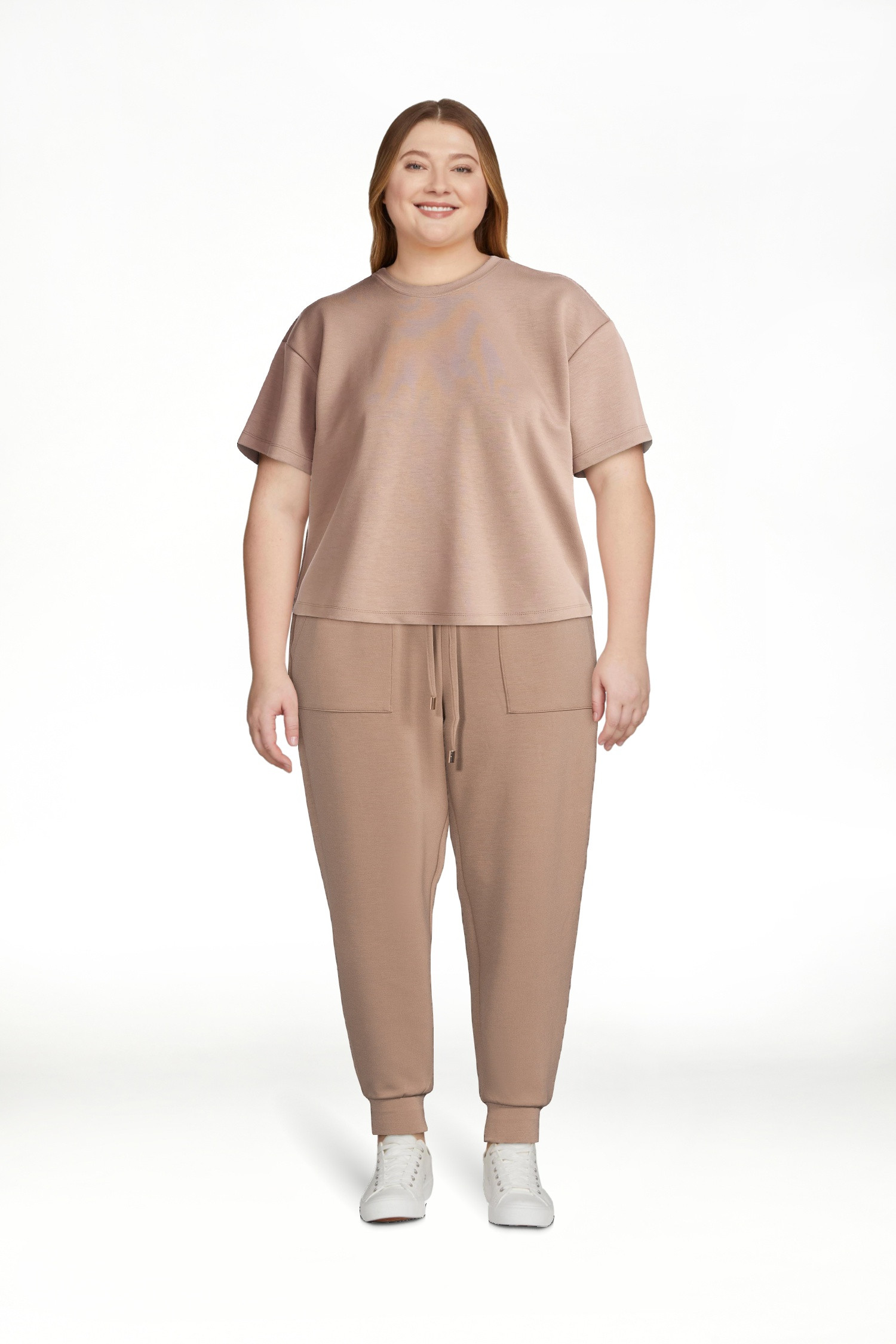 Scoop Women's and Women's Plus Scubaknit Tee with Short Sleeves, Sizes XS-4X | Walmart (US)