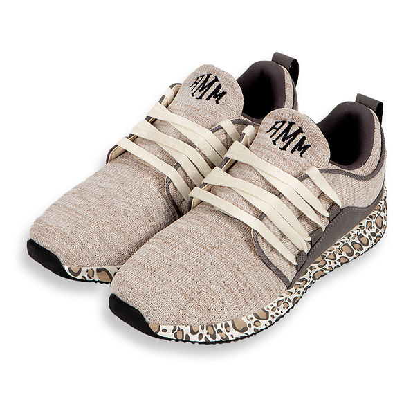 Monogrammed Leopard Bottom Sneakers | Marleylilly