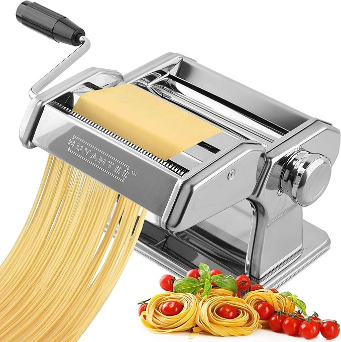 Nuvantee Pasta Maker Machine,Manual Hand Press,Adjustable Thickness Settings,Noodles Maker with W... | Amazon (US)