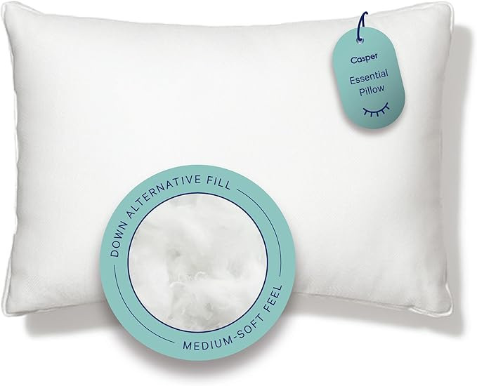 Casper Sleep Essential Pillow for Sleeping, Standard, White | Amazon (US)